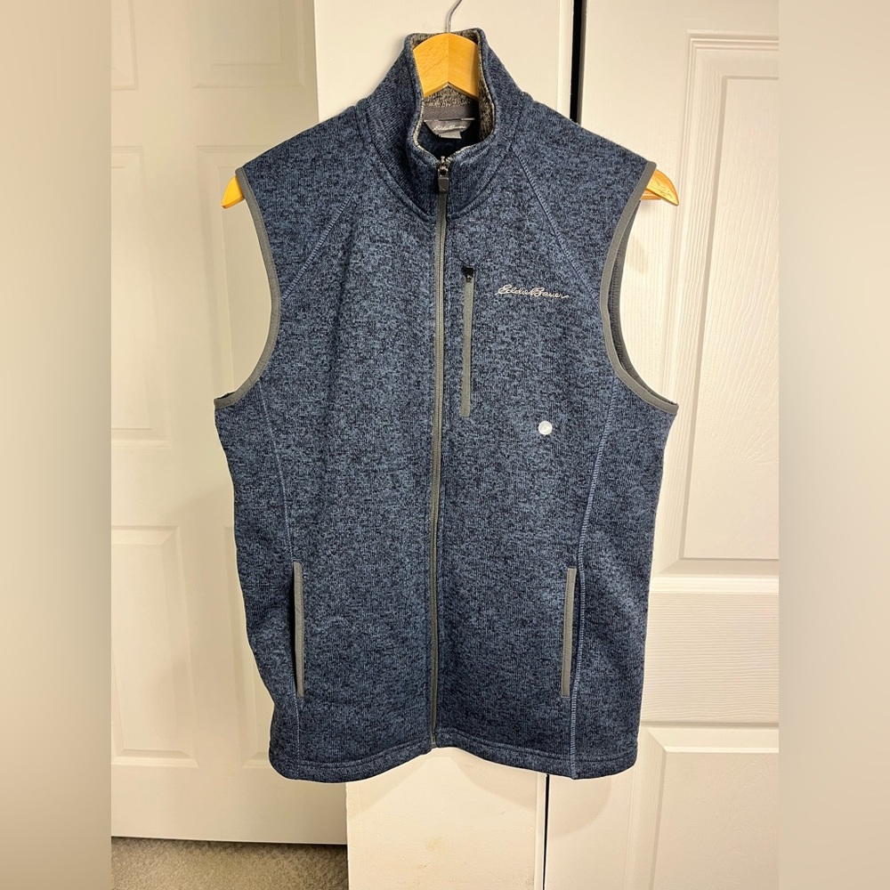 Eddie Bauer Radiator Sweater Fleece Vest 2.0 Men's Small BlueFull Zip